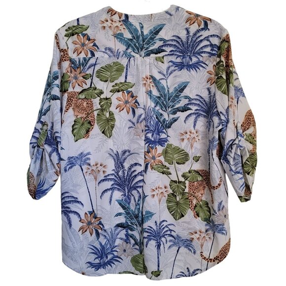 Bon Worth Jungle Animal Print Women's Top MP - Picture 2 of 6